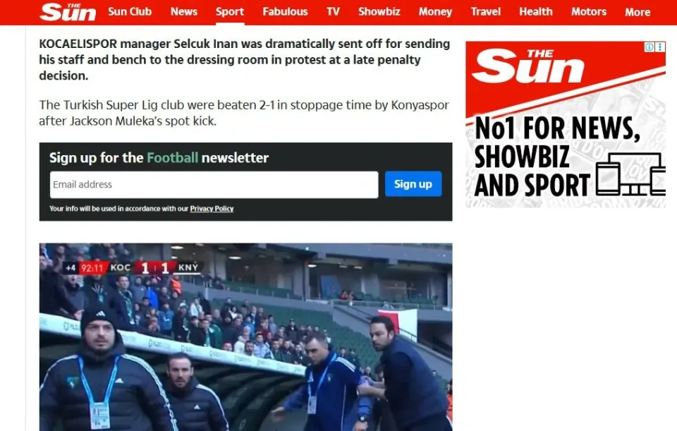 Selçuk İnan’ın protestosu Avrupa basınında yerini aldı!
