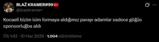 Konyaspor taraftarları sponsorlukta Kocaelispor'u örnek gösterdi